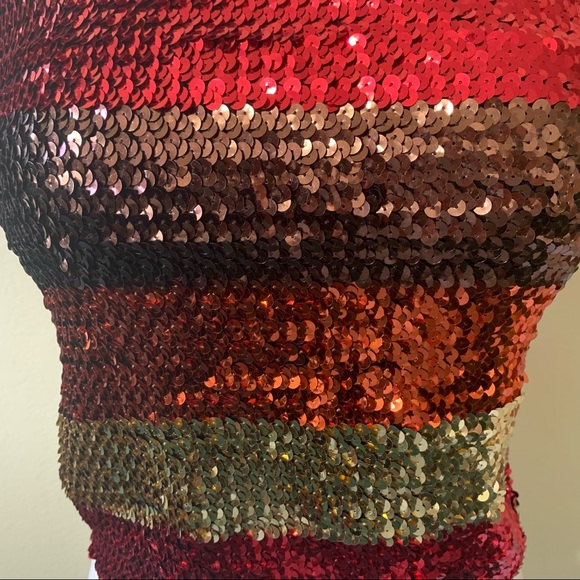 Ruby Sky stretch sequin strapless top - Picture 2 of 8